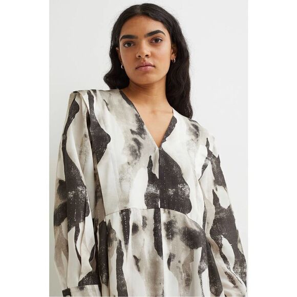 Ankle Length Print Dress H&M Lyocell New - Picture 9 of 10